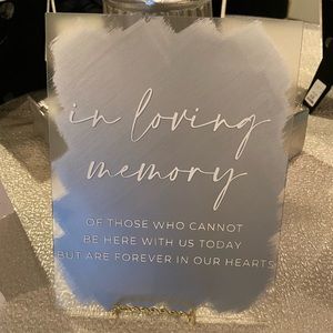 In Loving Memory sign